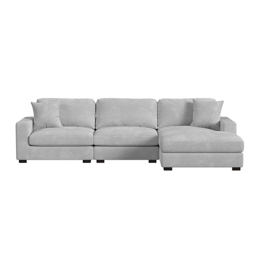 Picket House Furnishings - Mesa Modular 3PC Sectional Set with RHF Chaise in Steno Stone - U-8540-9443-RCSE-3PC veiw 2