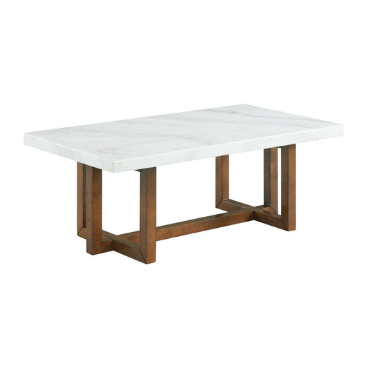 Picket House Furnishings - Meyers 2PC Occasional Marble Table Set in White - CTMS1002PC veiw 2