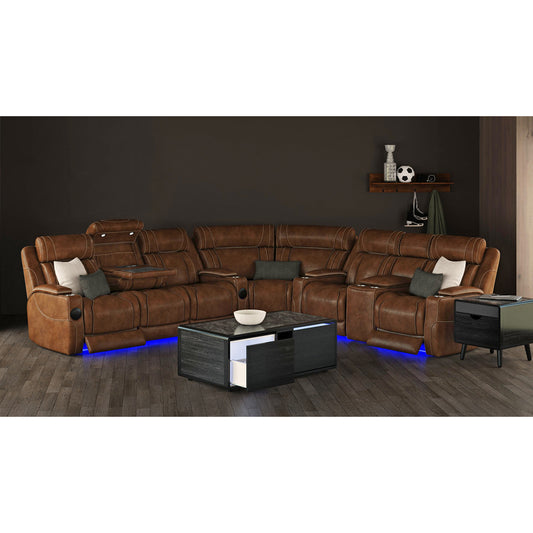 Picket House Furnishings - Nebula 2PC Smart Occasional Table Set in Black-Smart Coffee Table & Square Smart End Table - T-18400-8-CTSE-2PC view 2