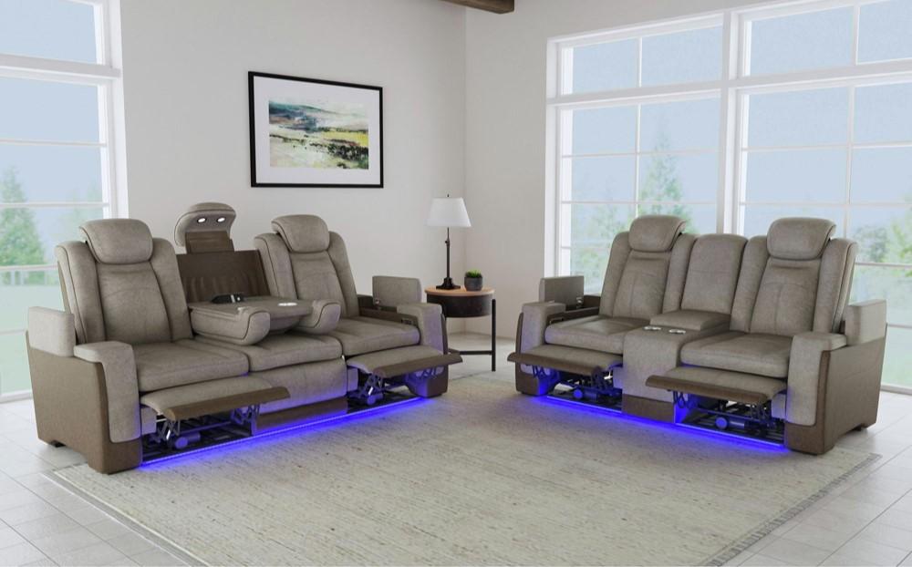 Picket House Furnishings - Niven 2PC Living Room Set in Rocky Grey/Brown-Sofa & Loveseat - U-13660-10560-SL-2PC veiw 4