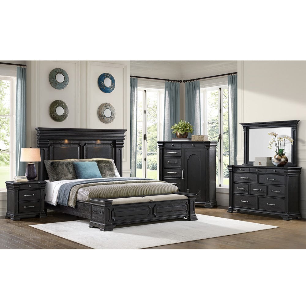 Picket House Furnishings - Paterson Dresser & Mirror in Black - B.10318.DRMR view 4
