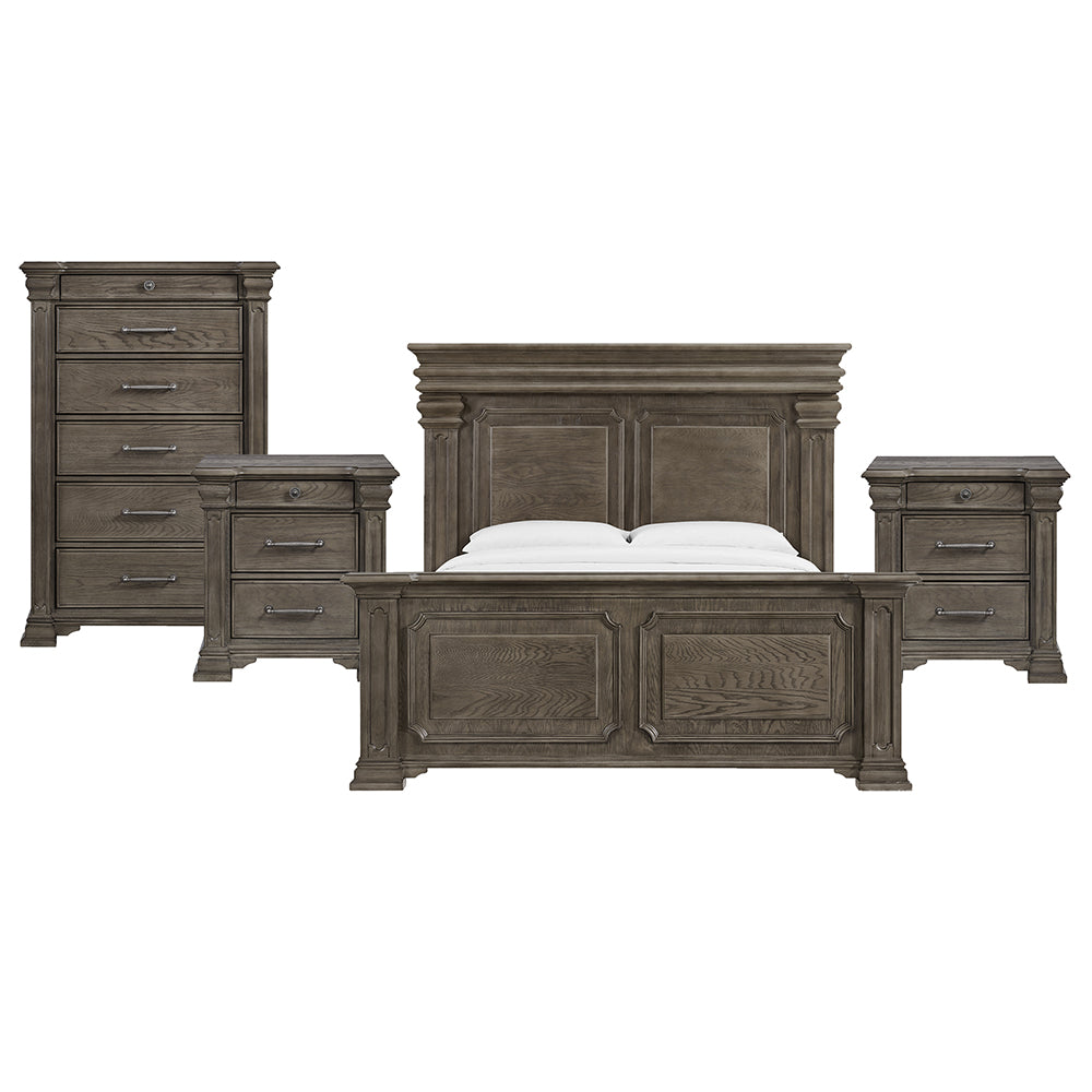 Picket House Furnishings - Paterson King 4PC Bedroom Set in Grey - B.10315.KB.NSCH view 1