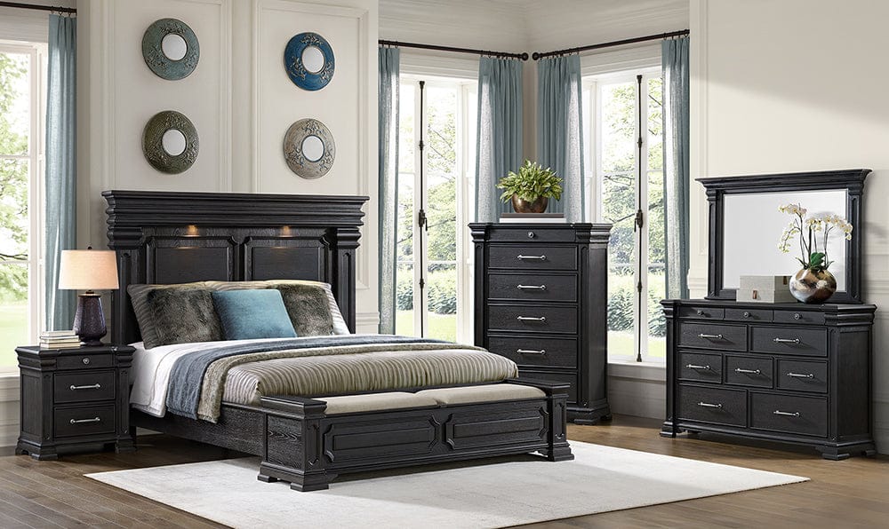Picket House Furnishings - Paterson King Storage 5PC Bedroom Set in Black - B.10318.KSB.5PC view 7