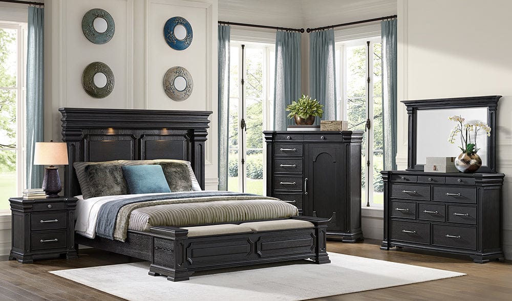Picket House Furnishings - Paterson King Storage Bed in Black - B.10318.KSB view 3