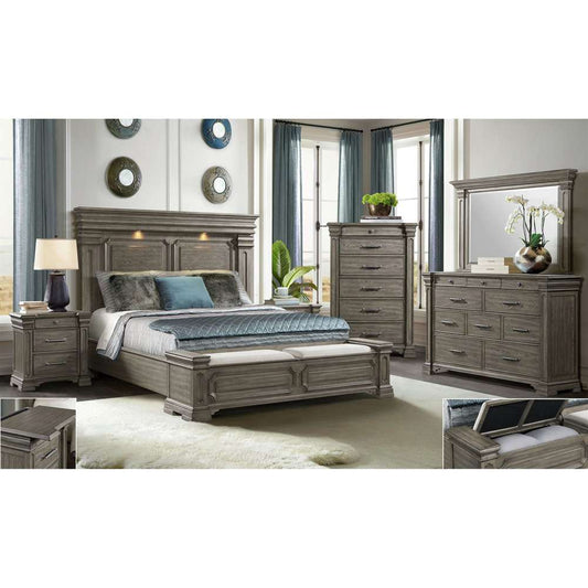 Picket House Furnishings - Paterson King Storage Bed in Grey - B-10315-KSB veiw 2
