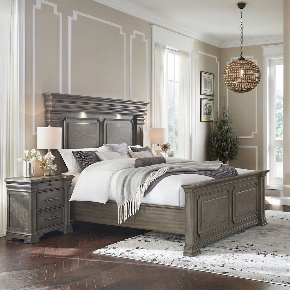 Picket House Furnishings - Paterson Queen 3PC Bedroom Set in Grey - B.10315.QB.NS2 view 2