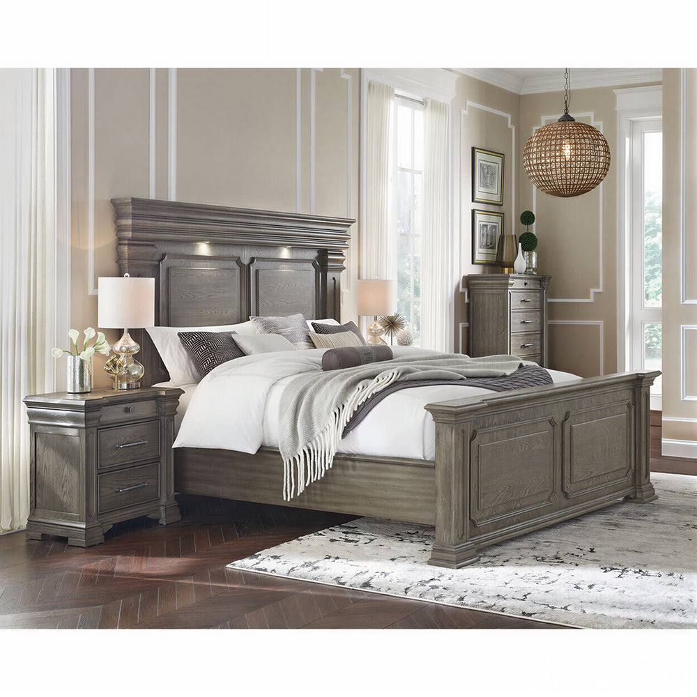 Picket House Furnishings - Paterson Queen 4PC Bedroom Set in Grey - B.10315.QB.NSCH view 2
