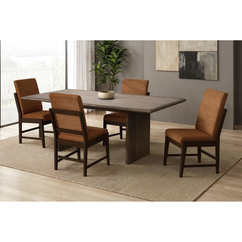 Picket House Furnishings - Perth Dining Side Chair with Bozeman Brown PU in Brown Set of 2 - D-16760-5-SC1 view 4
