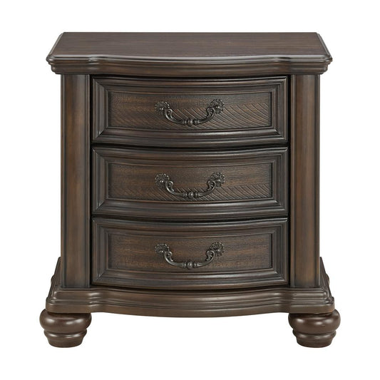 Picket House Furnishings - Rosalinda 2-Drawer Nightstand with USB in Mahogany - B-13070-5-NS veiw 2