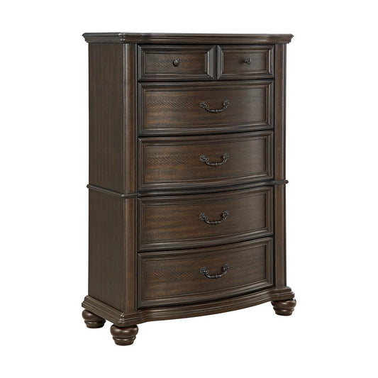 Picket House Furnishings - Rosalinda King Panel 5PC Bedroom Set in Mahogany - B-13070-5-KB-5PC veiw 2