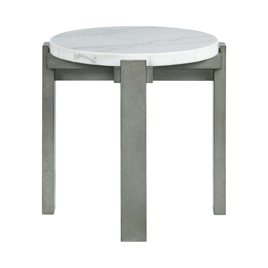 Picket House Furnishings - Rysa Round End Table in Grey - T-17820-ET veiw 2