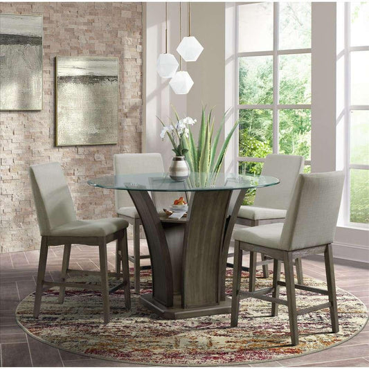 Picket House Furnishings - Simms Round Counter Dining Table in Grey - DPR300RCDTTB veiw 2