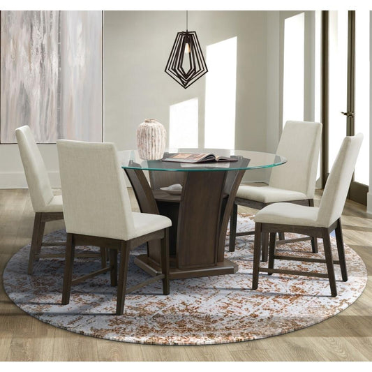 Picket House Furnishings - Simms Round Standard Height Dining Table in Walnut - DPR500RDTTB veiw 2