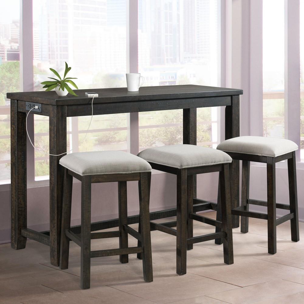 Picket House Furnishings - Stanford Multipurpose Bar Table Set in Smokey Walnut - TST100BTSPE veiw 10