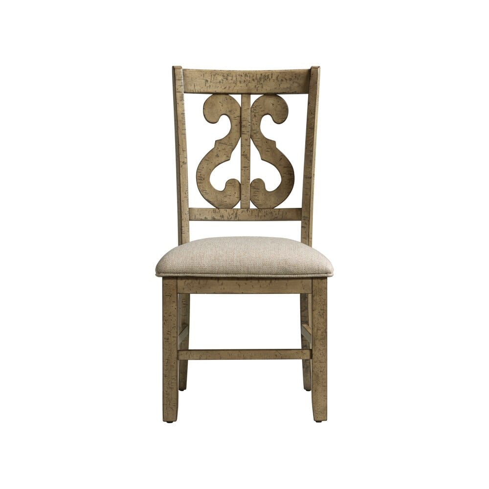 Picket House Furnishings - Stanford Wooden Swirl Back Side Chair (2 Per Carton) - DST350SC veiw 3