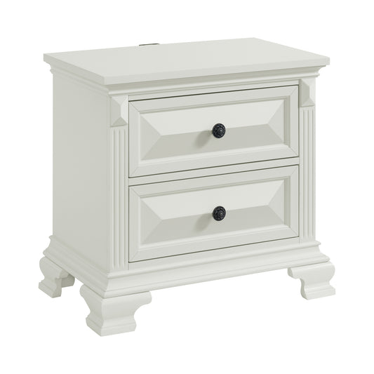 Picket House Furnishings - Sumner Queen 4PC Bedroom Set in Antique White - B-10980-7-QB-NSCH view 2