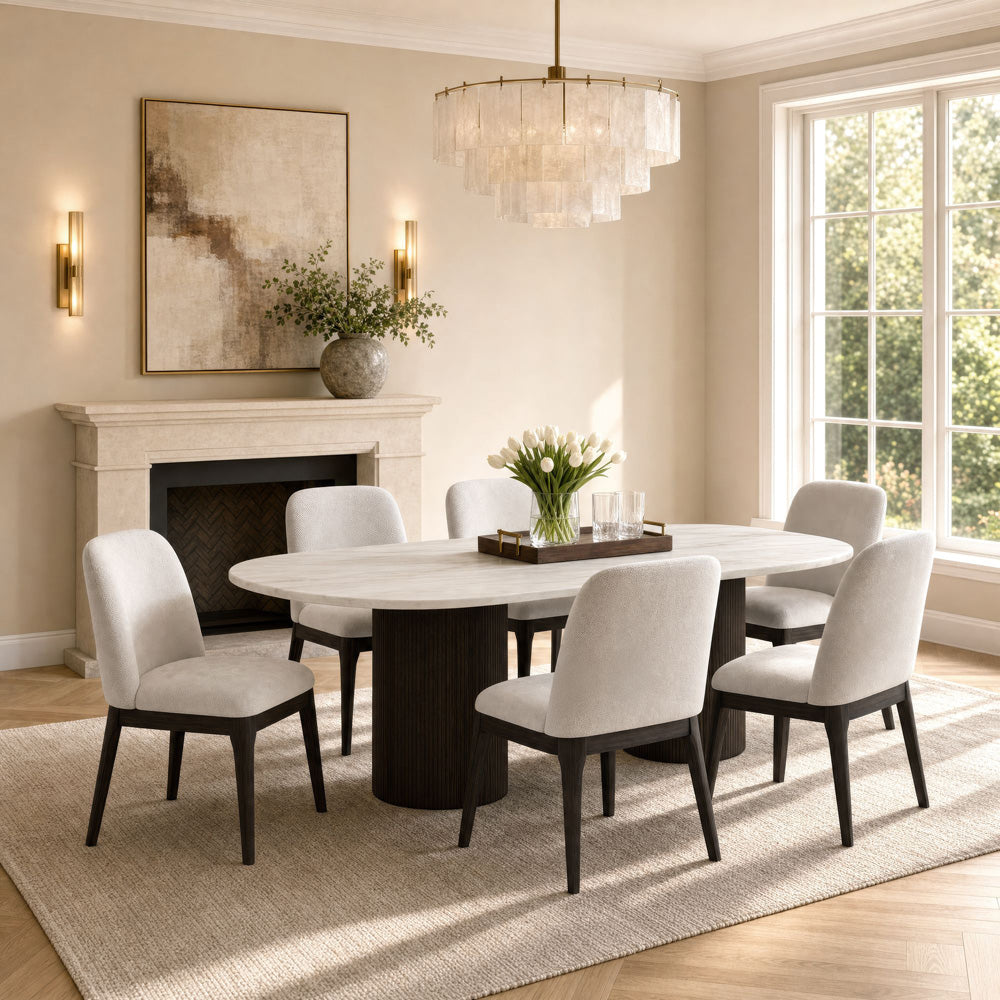 Picket House Furnishings - Sutton 7PC Standard Height Dining Set in Dark Brown-Oval Table and Six Chairs - D-16000-5-DT-7PC view 9