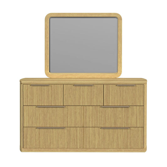 Picket House Furnishings - Sutton Dresser and Mirror Set in Natural - B-16000-6-DRMR view 2