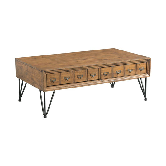 Picket House Furnishings - Tanner 2Pc Occasional Table Set Coffee Table And End Table in Light Walnut - TBN1002PC veiw 2