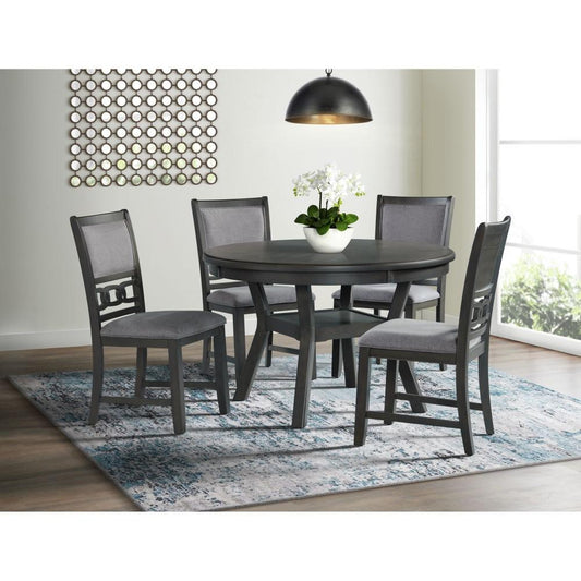 Picket House Furnishings - Taylor Standard Height 5PC Dining Set-Table and Four Side Chairs in Gray - DAH3005PC veiw 2