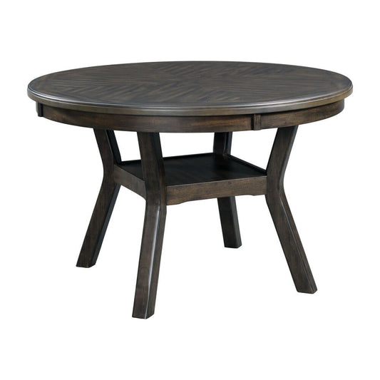 Picket House Furnishings - Taylor Standard Height Faux Leather 5PC Dining Set in Walnut - DAH5055PC veiw 2