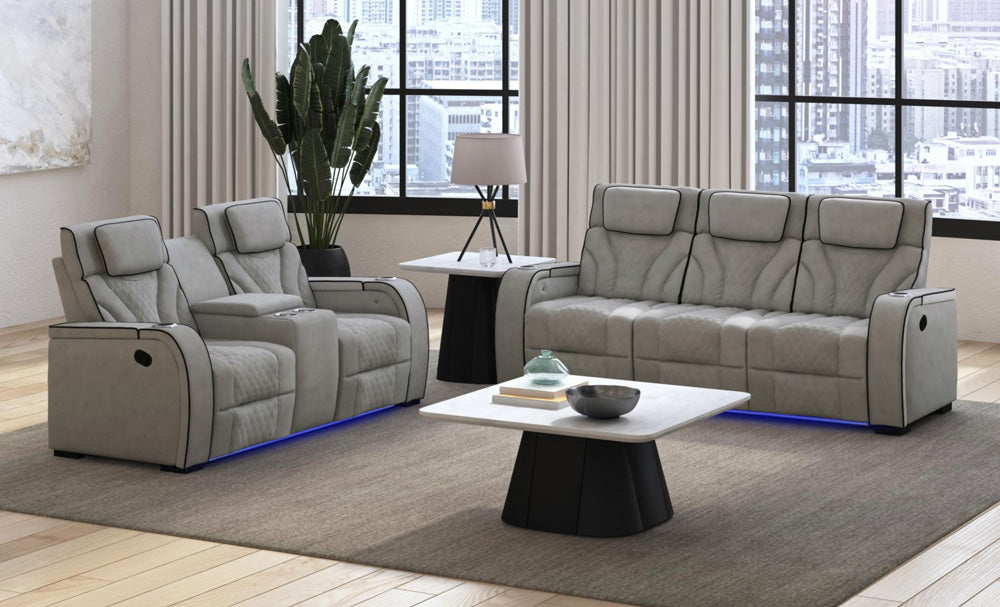 Picket House Furnishings - Tundra 2PC Living Room Set in Simba Taupe and Black Welt-Sofa & Loveseat - U-19190-11107-2PC view 10