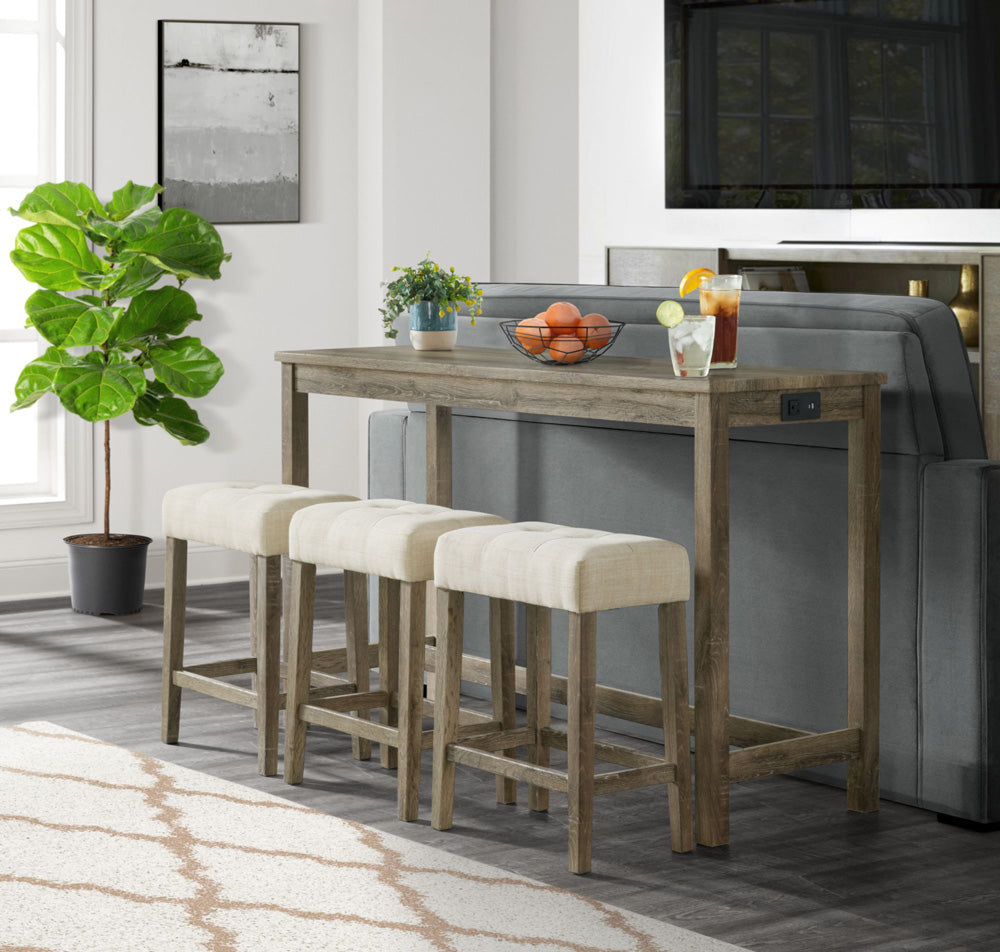 Picket House Furnishings - Turner Multipurpose Bar Table Set in Natural - CDOL100BTSP view 12