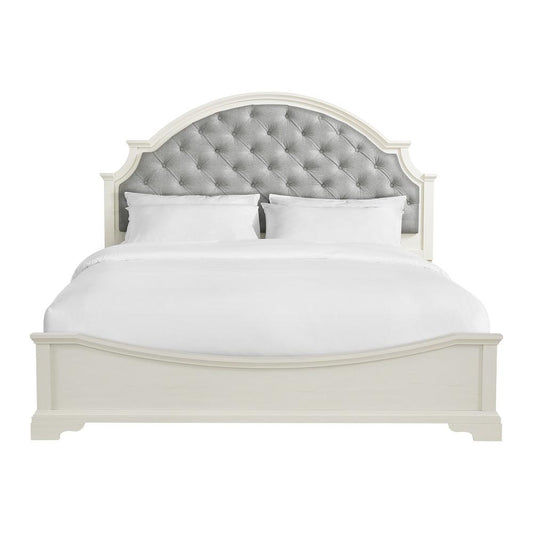 Picket House Furnishings - Ulysses Youth King UPH 5PC Bedroom Set in White - Y-13160-7-KUB-5PC veiw 2