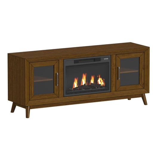 Picket House Furnishings - Veronica 6PC Entertainment Unit With 60" TV Console in Walnut - LA-16550-5-TV1-6PC view 2