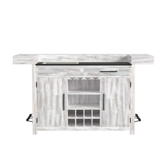 Picket House Furnishings - Westwood Bar Table with Ice Tray in Rustic White - DA-12850-7-BT veiw 2