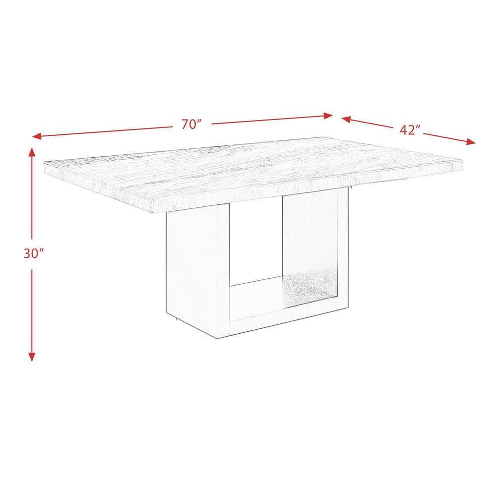 Picket House Furnishings - Willow Marble Standard Height Table in Gray - CVL400TTB veiw 7