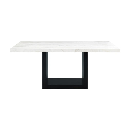 Picket House Furnishings - Willow White Marble Standard Height Dining Table - CVL500DTB veiw 2