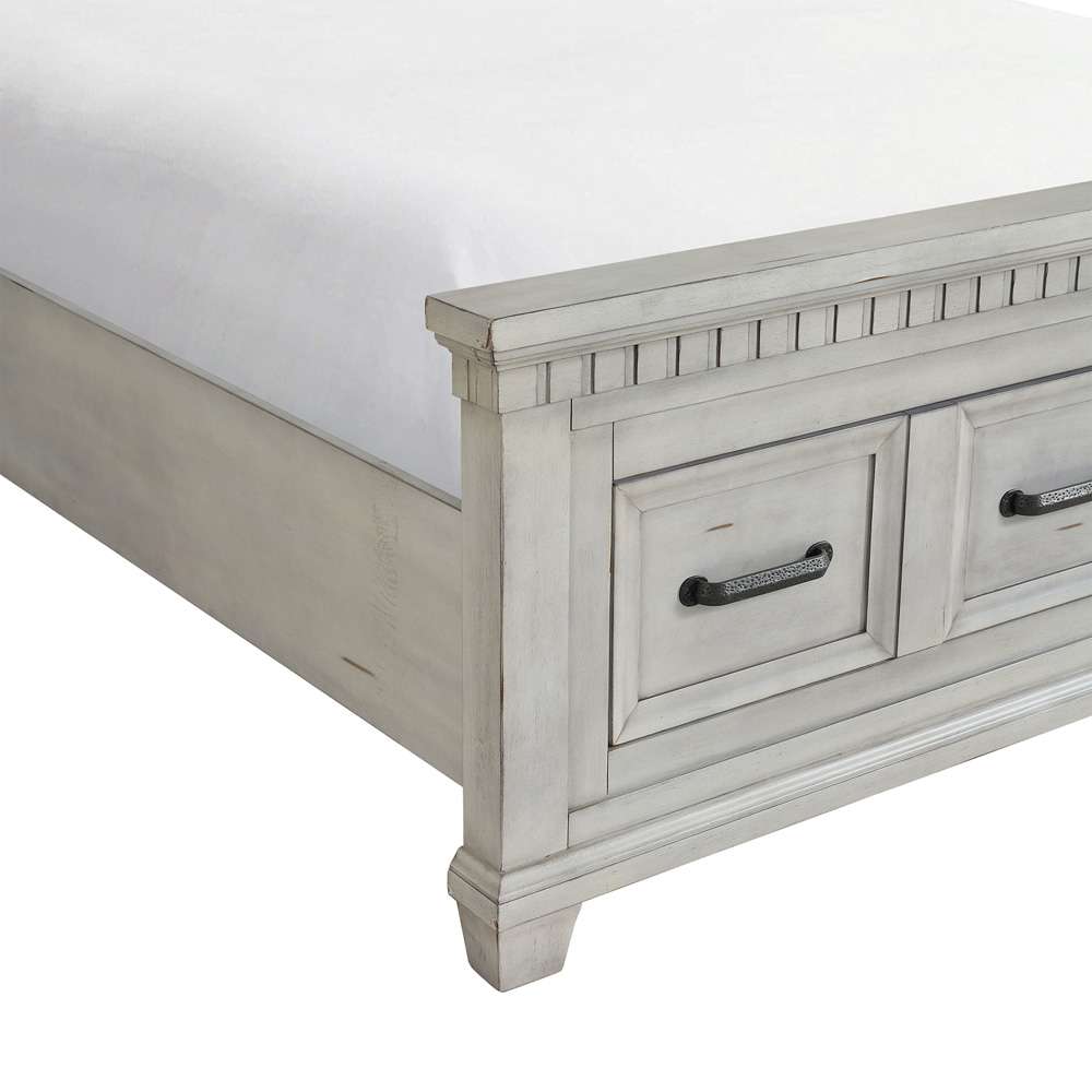 Picket House Furnishings - Windom King Storage Bed in Antique White - B-10530-7-KSB veiw 4