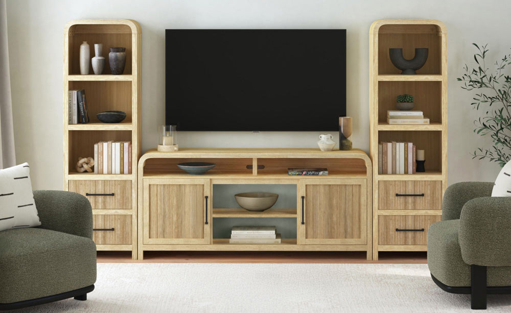 Picket House Furnishings - Woodridge 3PC Entertainment Unit With 70" TV Console in Natural - LA-14440-6-TV1-3PC view 8