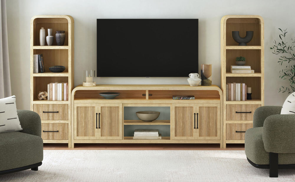Picket House Furnishings - Woodridge 3PC Entertainment Unit With 82" TV Console in Natural - LA-14440-6-TV3-3PC view 8