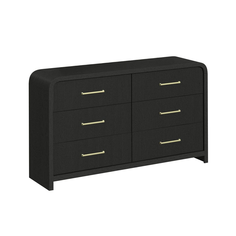 Picket House Furnishings - Woodridge 6-Drawer Dresser in Black with Grain - B-14440-8W-DR view 1
