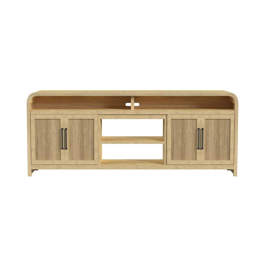 Picket House Furnishings - Woodridge 82" TV Console without Fireplace Insert in Natural - LA-14440-6-TV3 view 2