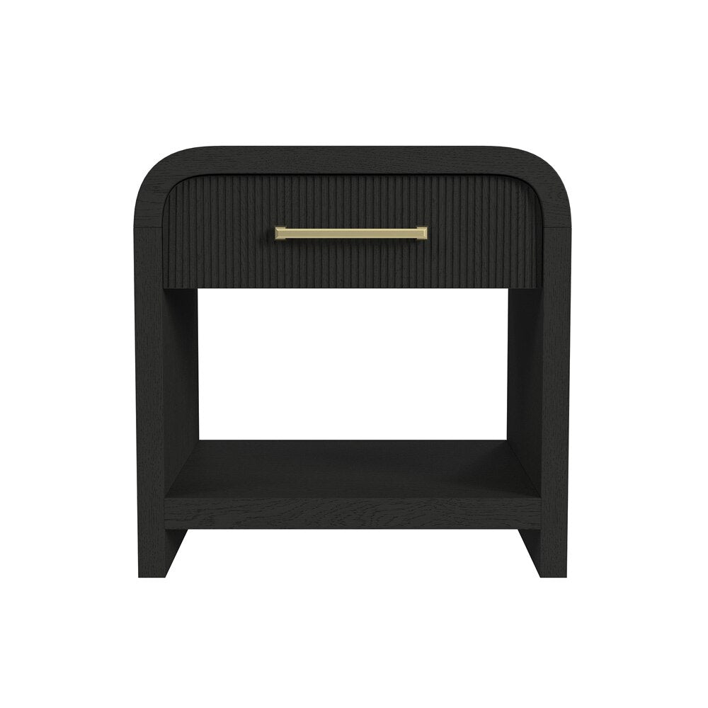 Picket House Furnishings - Woodridge End Table with USB in Black with Grain - T-14440-8W-ET veiw 2