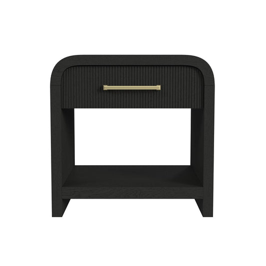 Picket House Furnishings - Woodridge End Table with USB in Black with Grain - T-14440-8W-ET veiw 2