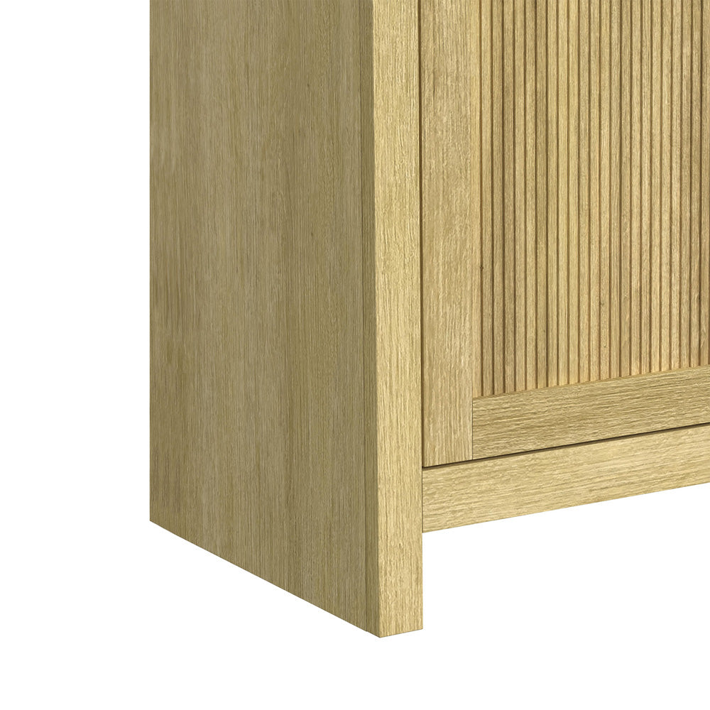 Picket House Furnishings - Woodridge KIT - 70" TV Console in Natural w/23" Fireplace Insert (Ships in 2 Boxes) - LA-14440-6-TV1FPK view 7