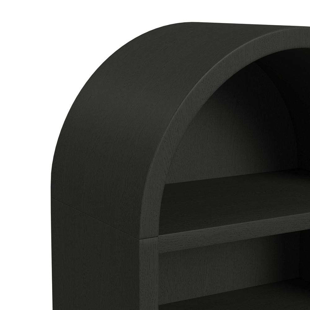 Picket House Furnishings - Woodridge Open Bookcase in Black with Grain - A-14440-8W-DC view 3