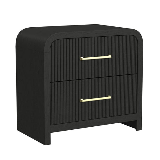 Picket House Furnishings - Woodridge Queen Storage 5PC Bedroom Set in Black with Grain - B-14440-8W-QSB-NSDRC view 2