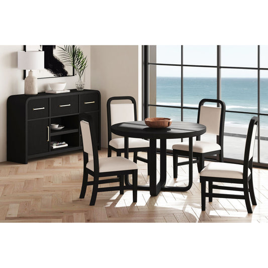 Picket House Furnishings - Woodridge Server in Black with Grain - D-14440-8W-SV view 2
