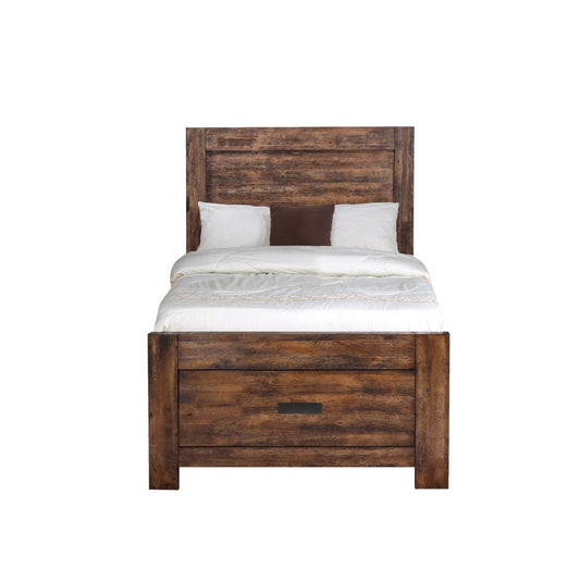 Picket House Furnishings - Wren Twin Platform Storage Bed in Chestnut - WN100TSB veiw 2