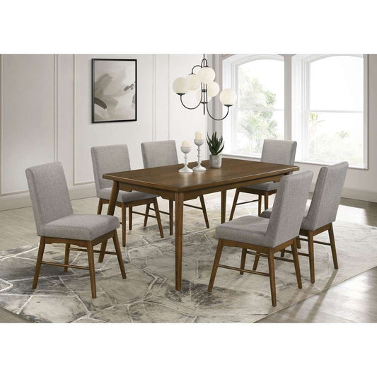 Picket House Furnishings - Zuma Dining Side Chair with Warm Fabric in Walnut (Set of 2) - D-4650-5-SC veiw 2