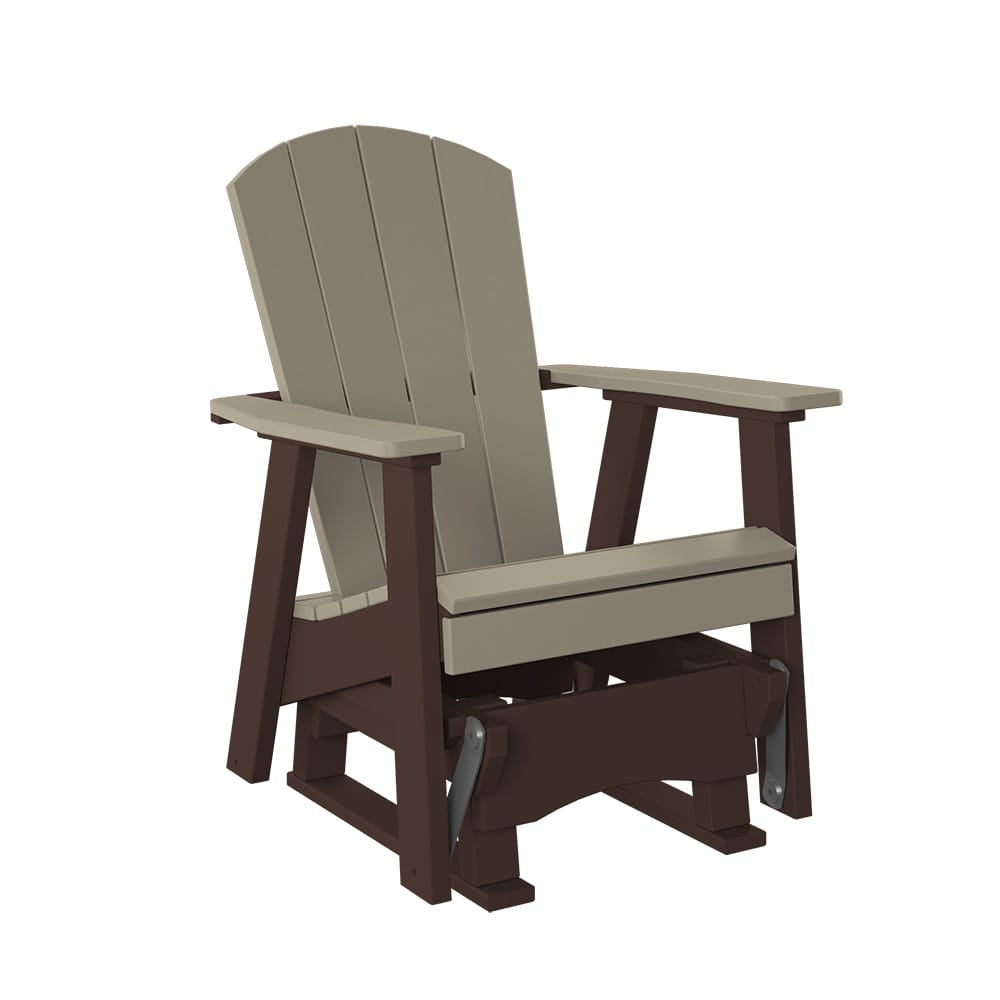 Polybird - 2' Chair Glider Weatherwood And Tudor Brown - P30-WW-TB view 1