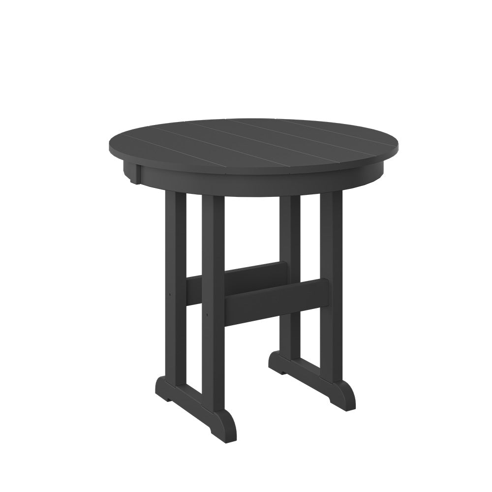 Polybird - 33" Round Table black - P17-R-BK view 1