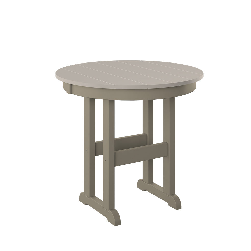 Polybird - 33" Round Table sand And Weatherwood - P17-R-SN-WW view 1