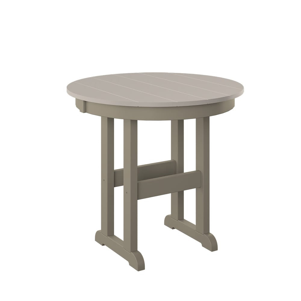 Polybird - 33" Round Table sand And Weatherwood - P17-R-SN-WW view 1