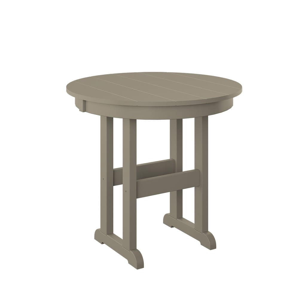 Polybird - 33" Round Table weatherwood - P17-R-WW view 1